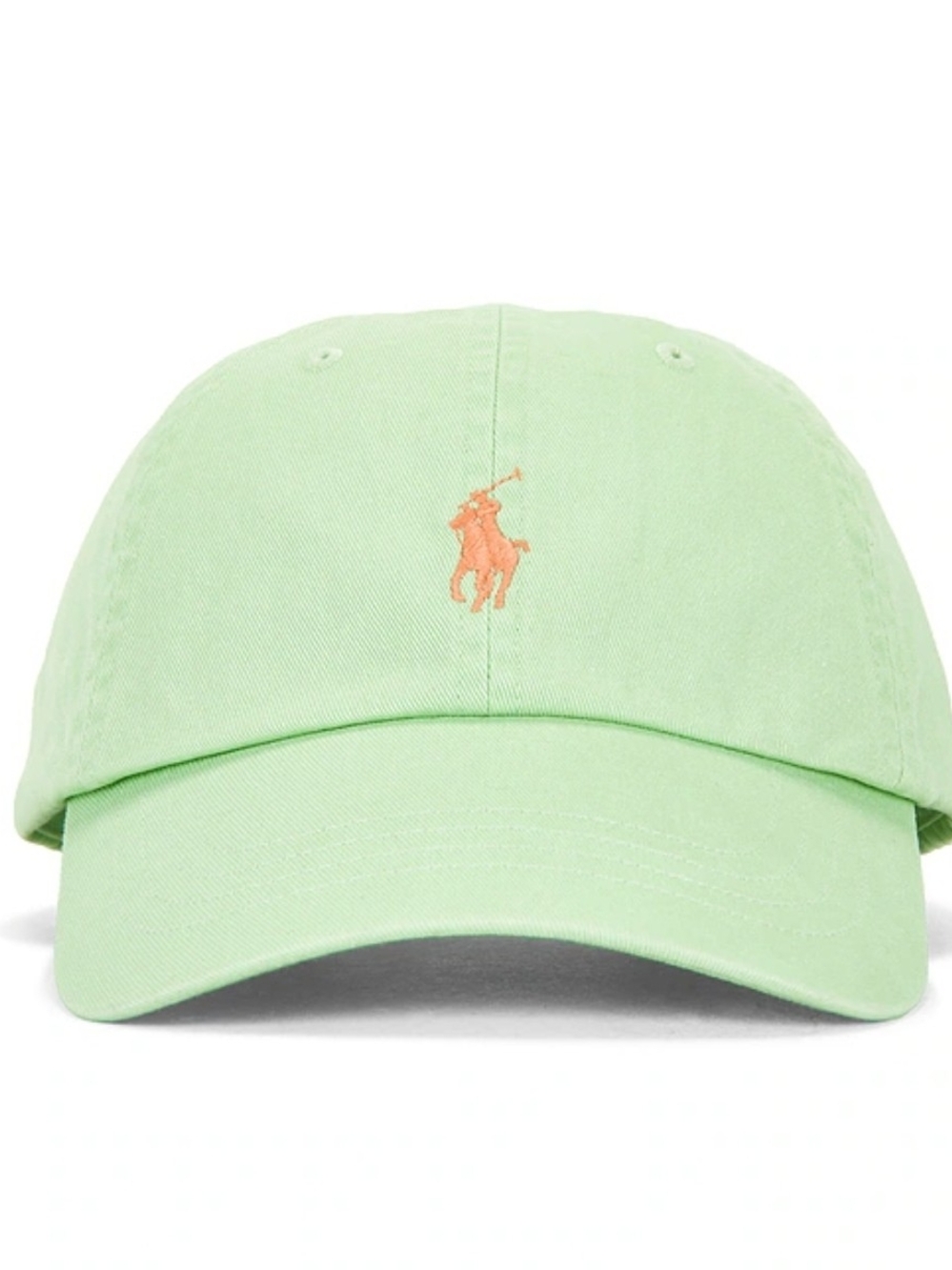 Toddler Polo by Ralph Lauren Kids Mint Green Hat with Orange Polo Logo